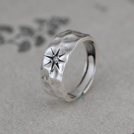 Hammer Zircon Star ring