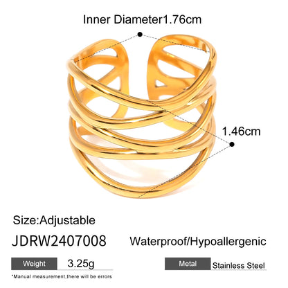 Gold Wave Ring