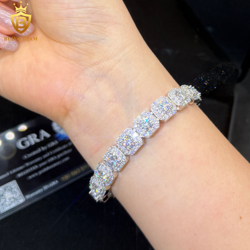 Iced Out Moissanite Tennis Bracelet