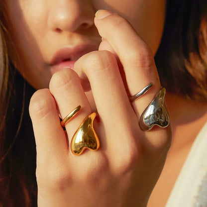 Geometric Heart Ring