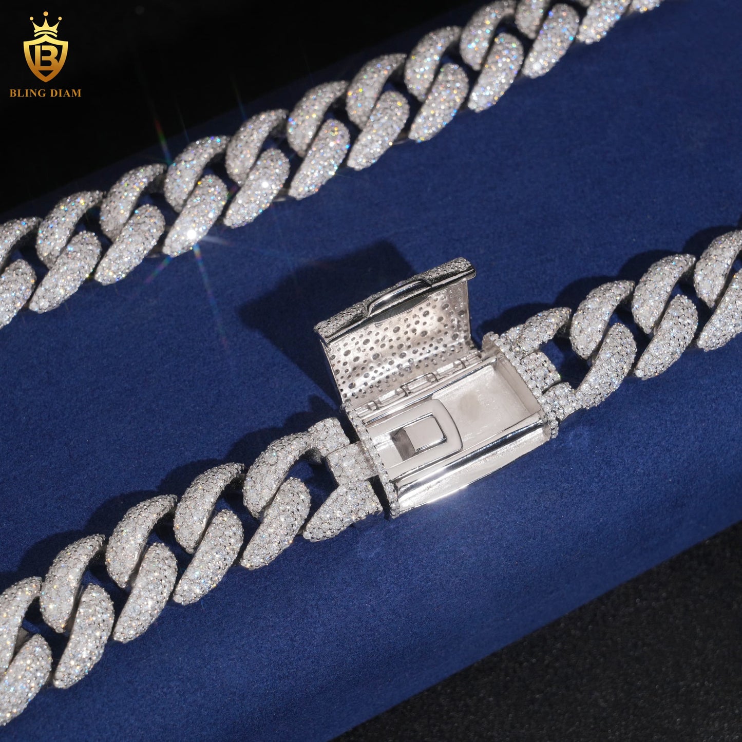 Rhodium Plated VVS 925 Sterling Silver Chain