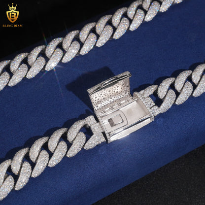 Rhodium Plated VVS 925 Sterling Silver Chain