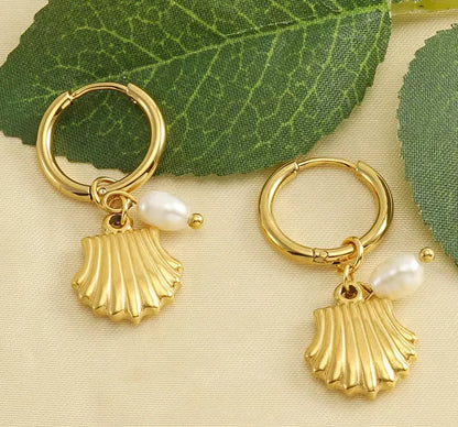 Gold Shell Earrings