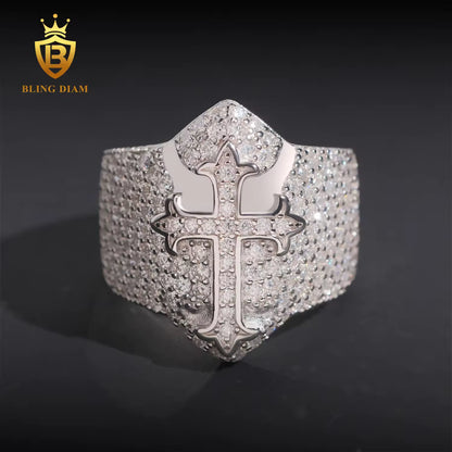 Iced Out Cross Ring