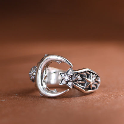 Star Crescent Ring