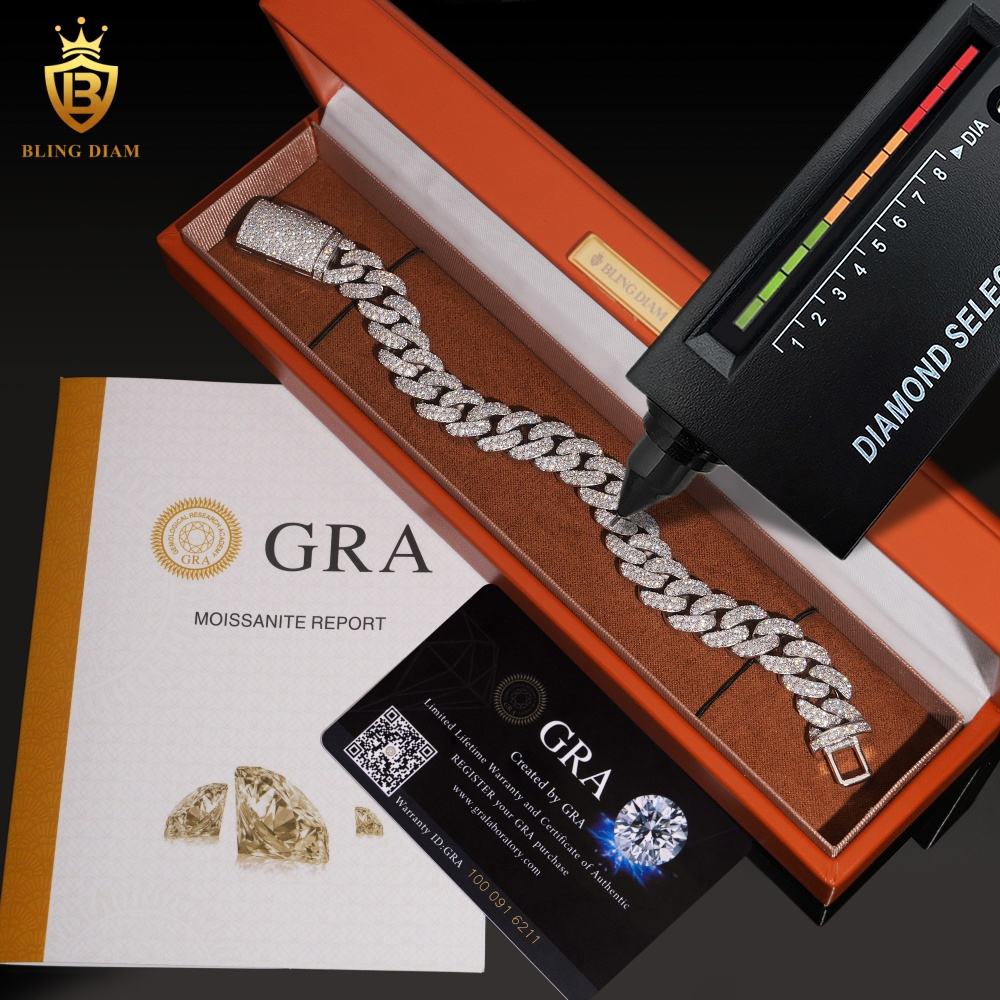 2 Row Iced Out Cuban Link Bracelet