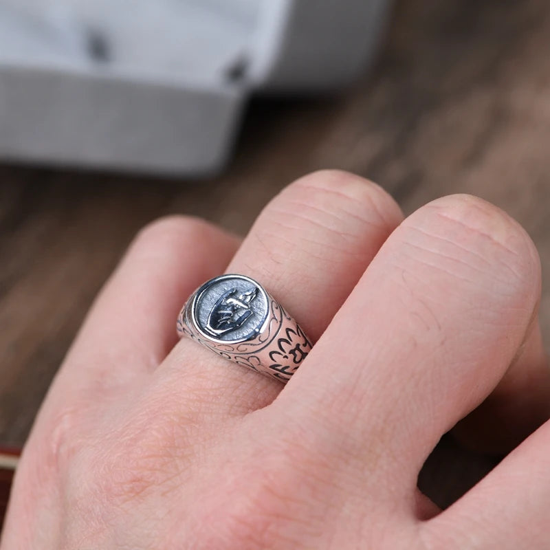 Silver Geometric Ring