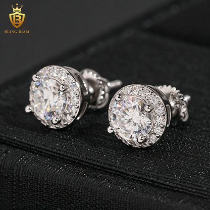 VVS Round Brilliant Moissanite Stud Earrings