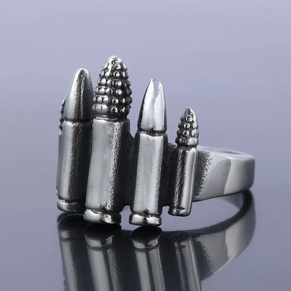 Stainless Steel Bullets Ring