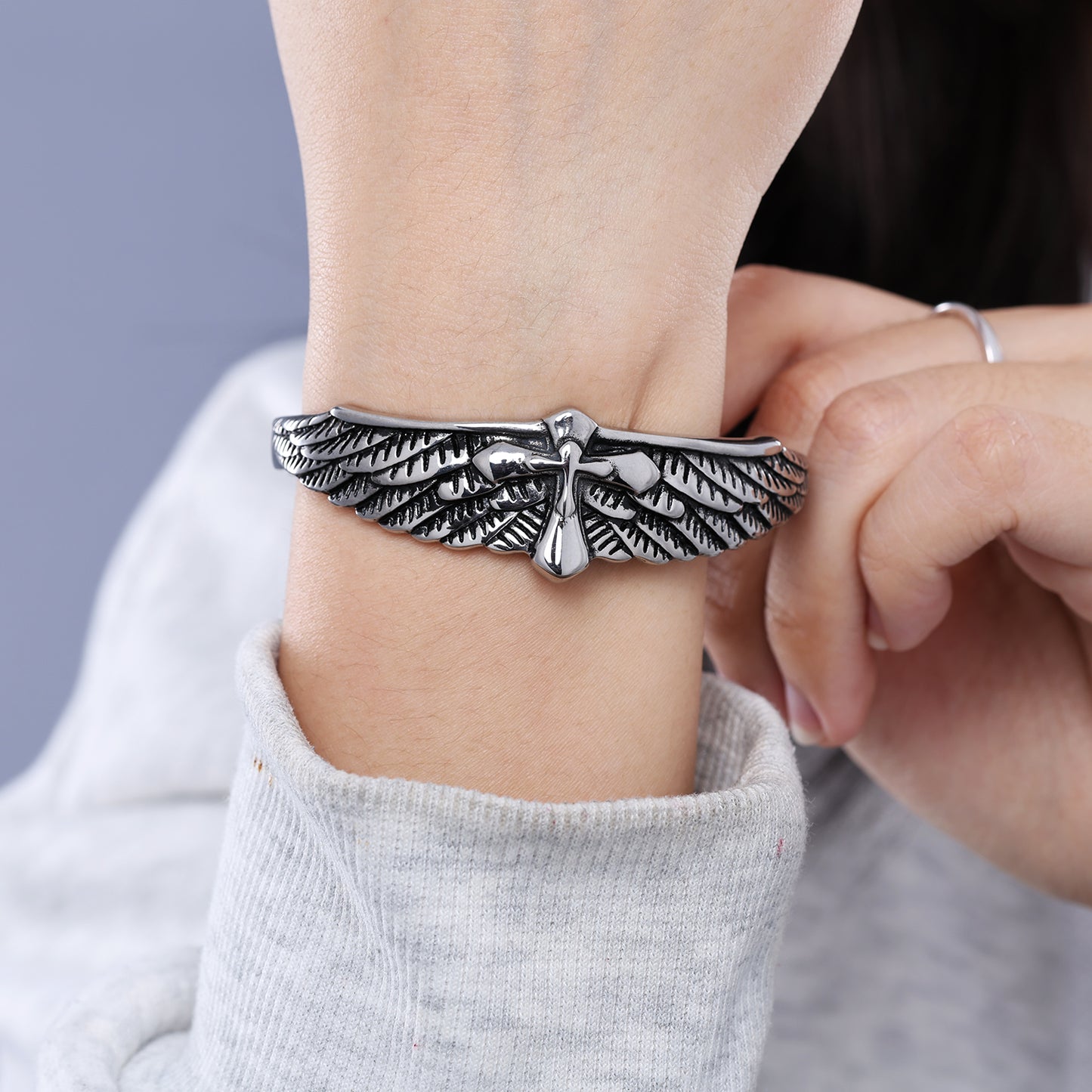 Cross Wings Adjustable Bracelet