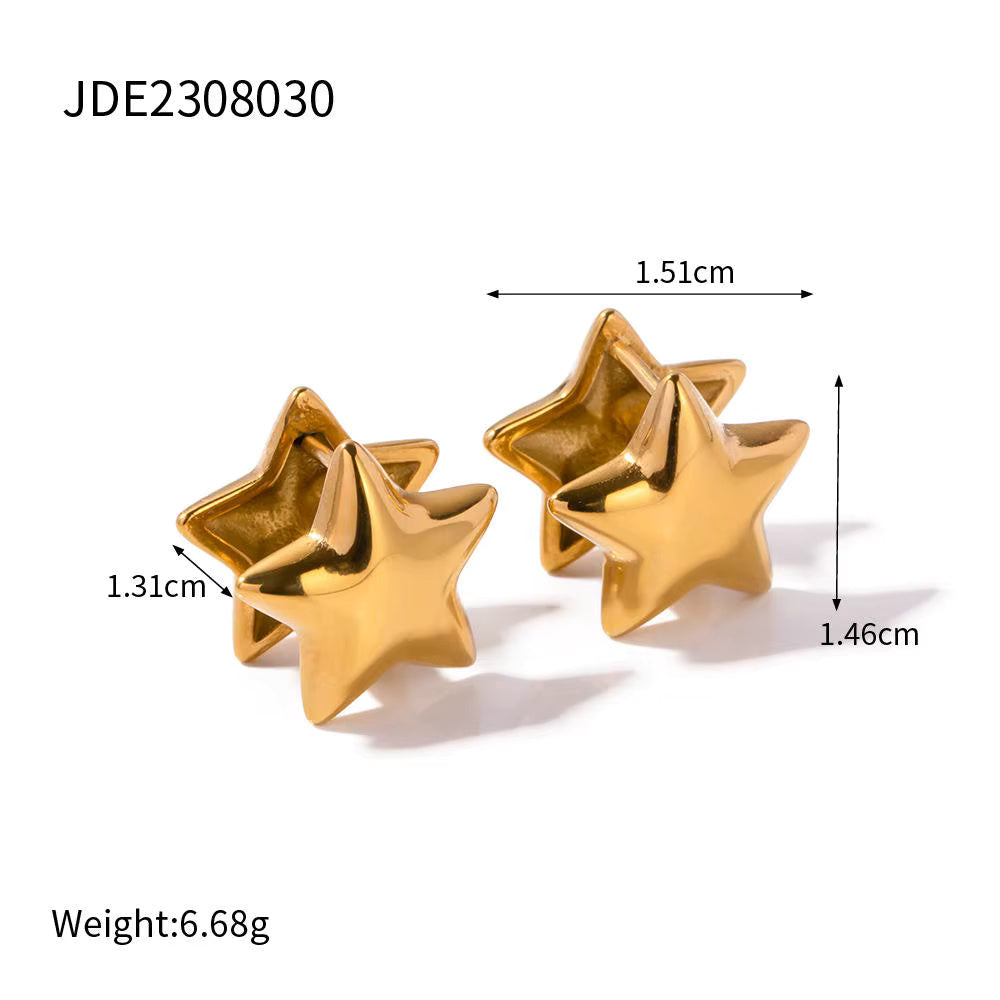 Butterfly Heart Start Stud Earring