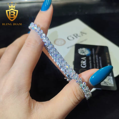 Moissanite Cluster Tennis Bracelet