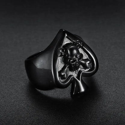 Skull Spade Ring