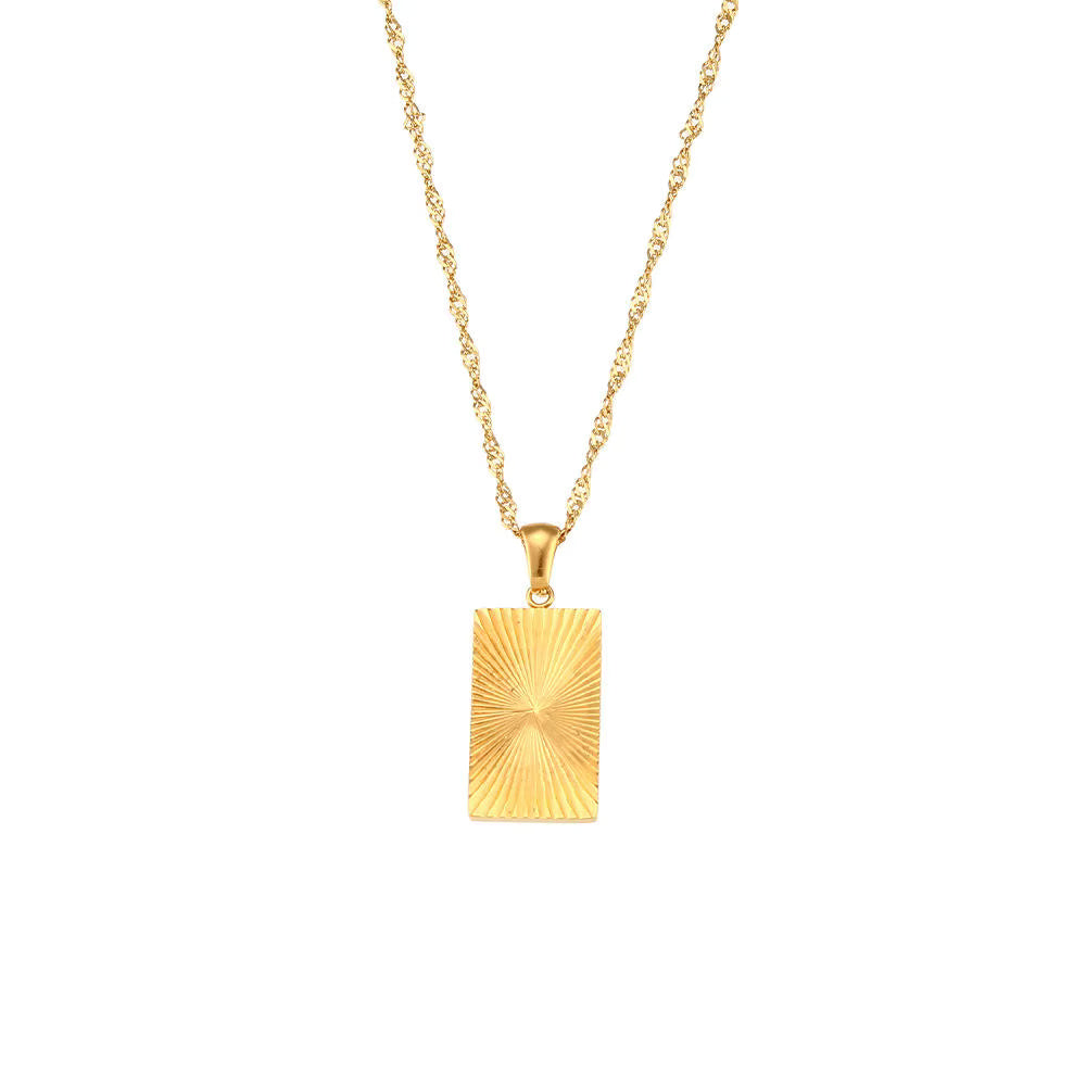 Shiny Geometric Pendant Necklace