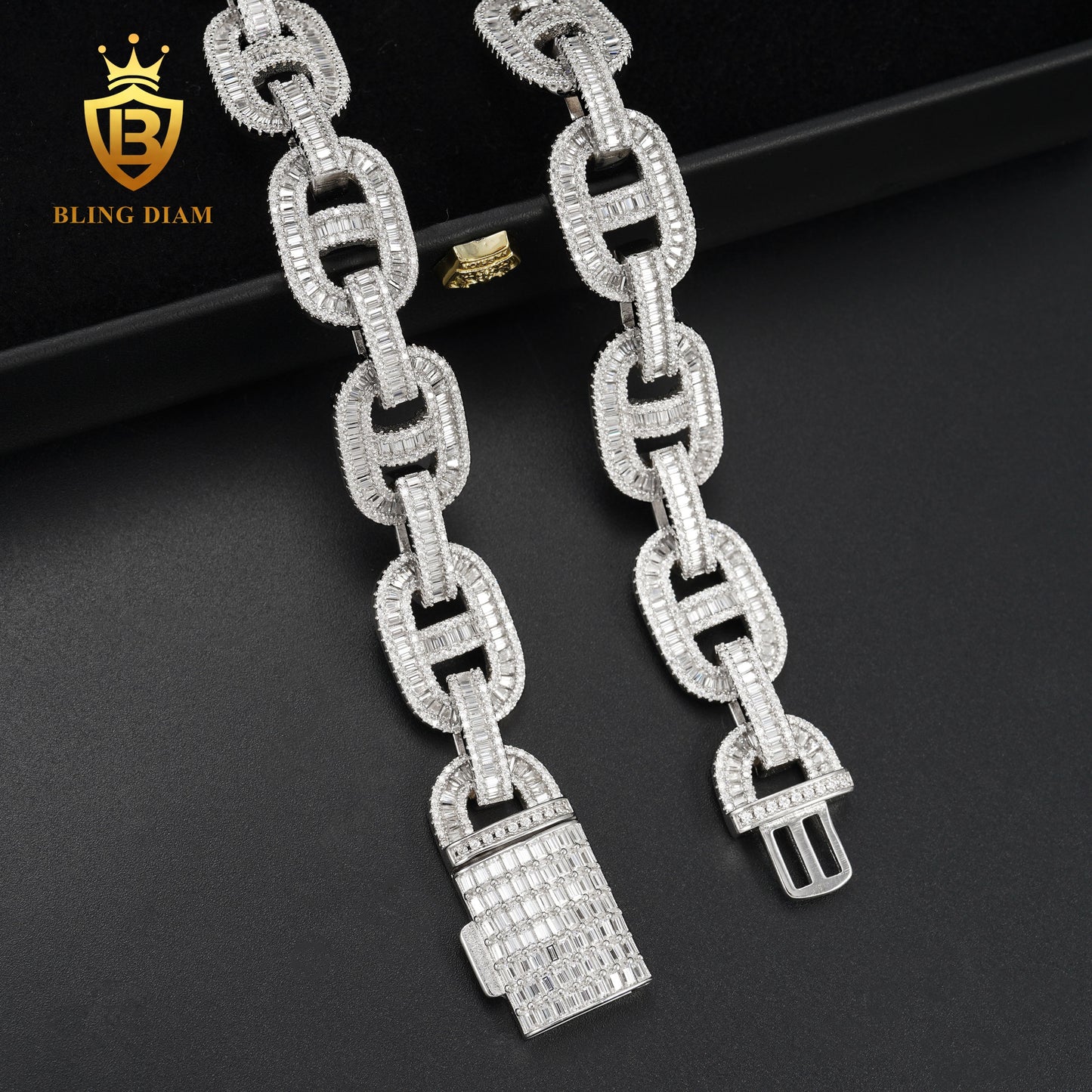 925 Sterling Silver Moissanite chain