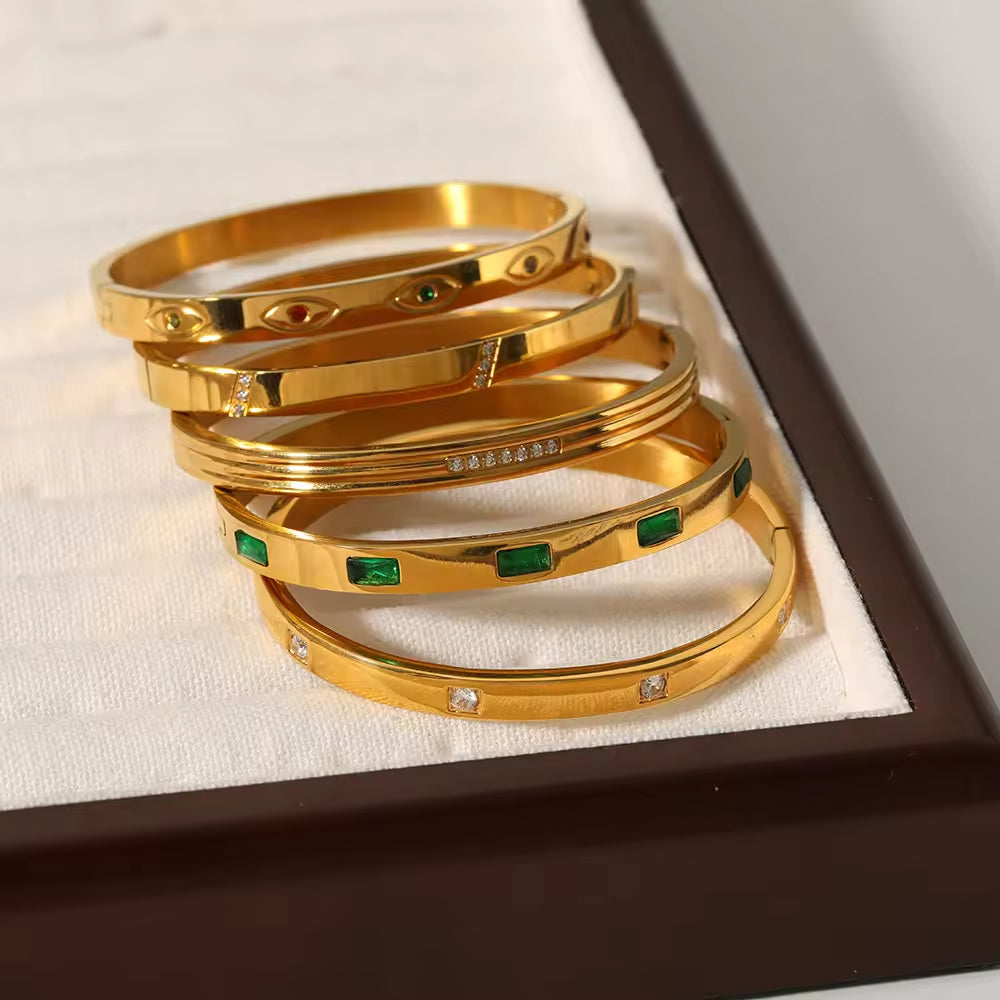Zircon Bangle Bracelet