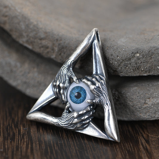 Triangle Hand Eye Necklace