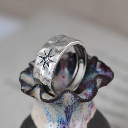 Hammer Zircon Star ring