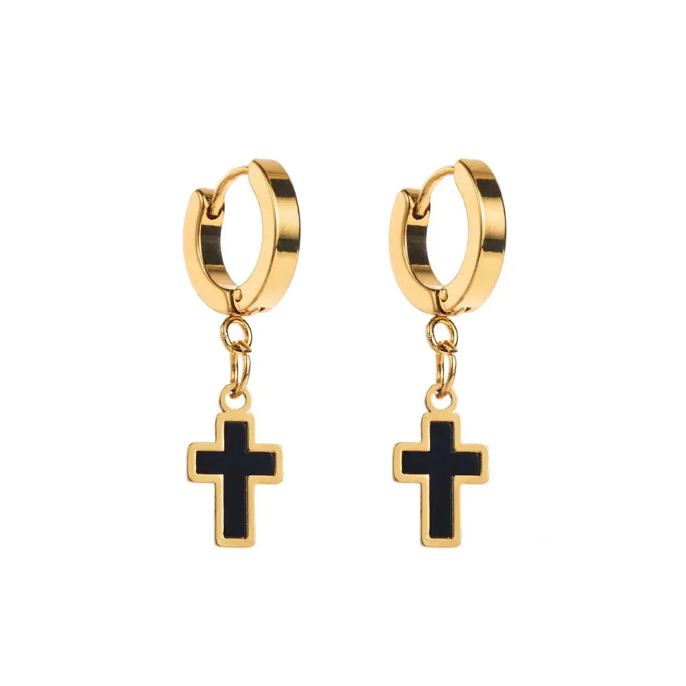 Huggie Hoop Drop Earrings