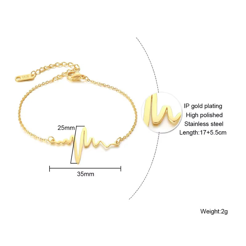 Paperclip Square Bead Bracelets