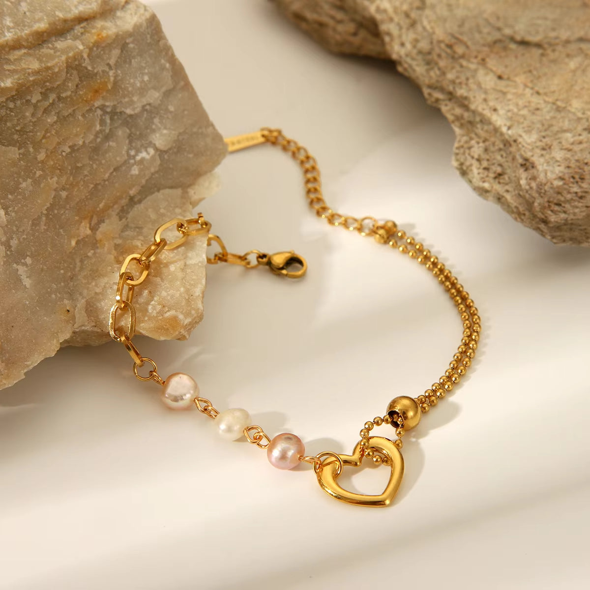 Pearl Love Heart Bracelet