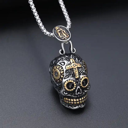 Virgin Mary Skull Pendant