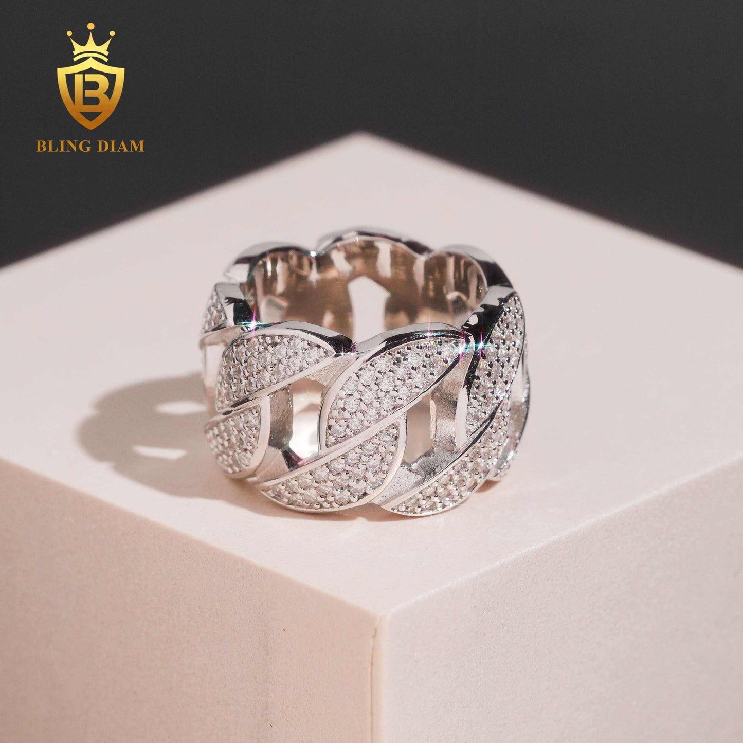 Cuban Moissanite Ring