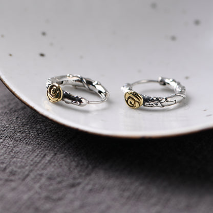 Gold Rose Earrings