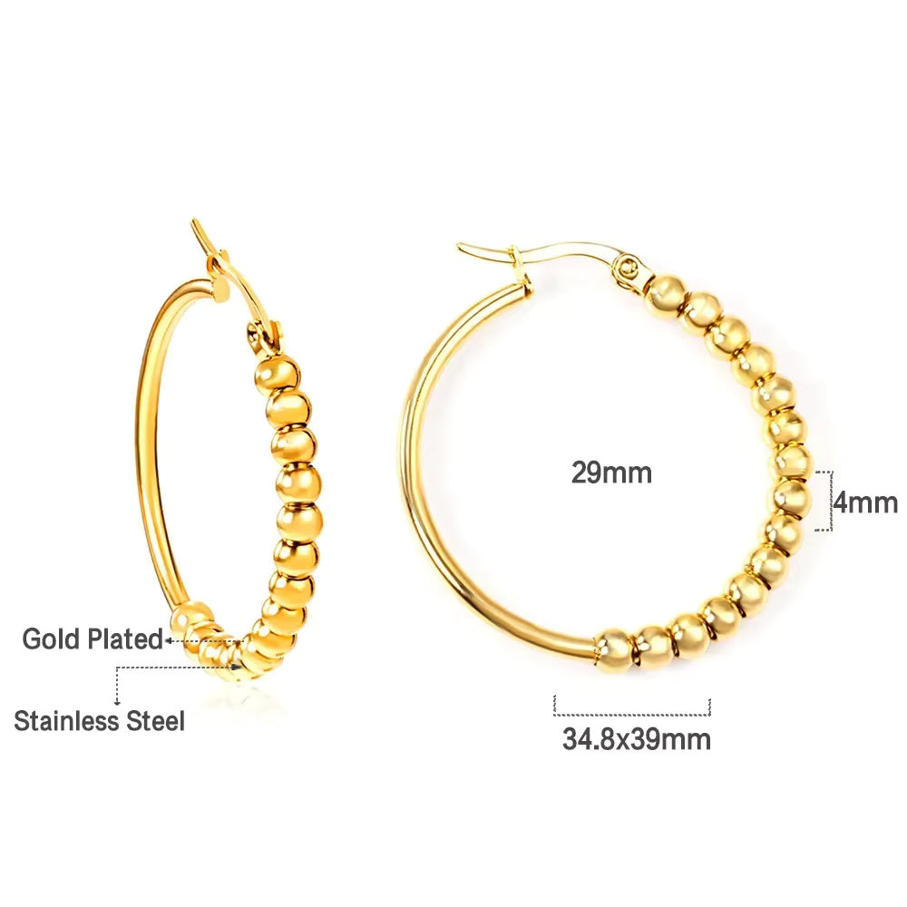 Beaded Elegant Hoop Earrings