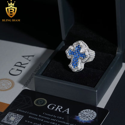 Fully Iced Out Cross Ring