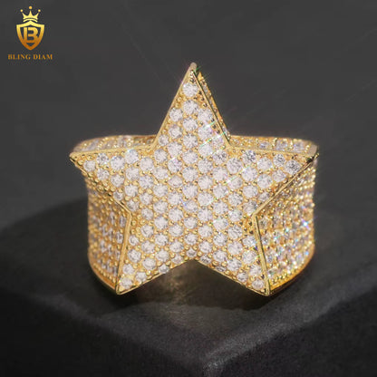 Star-design Cuban ring