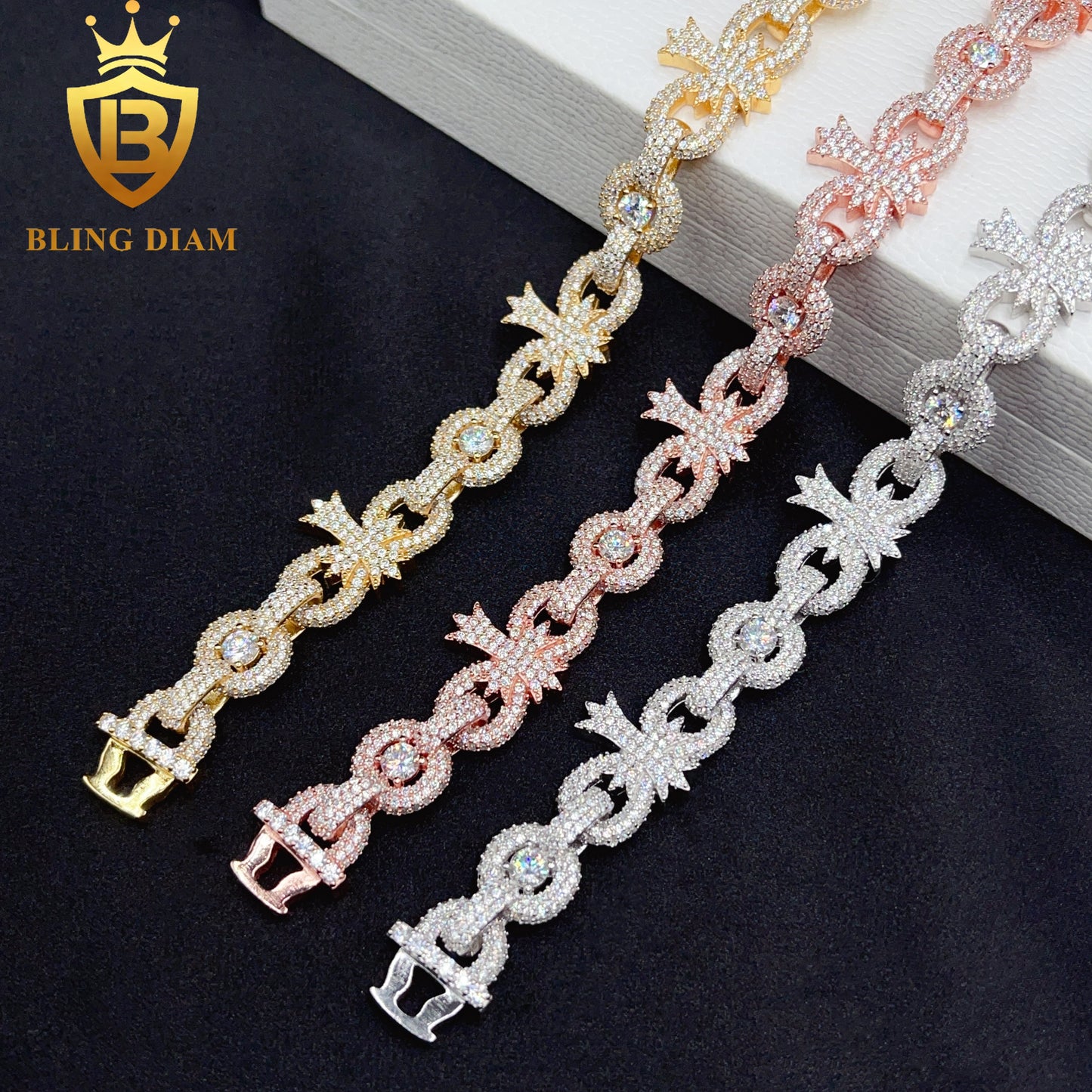 Cuban Cross Infinity Bracelet