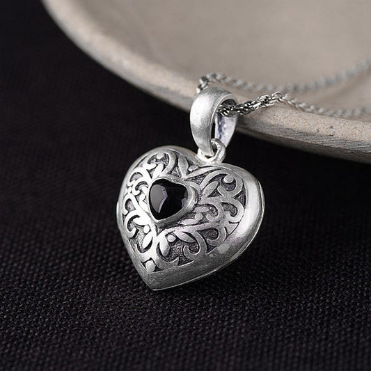 Oil Drop Heart Necklace