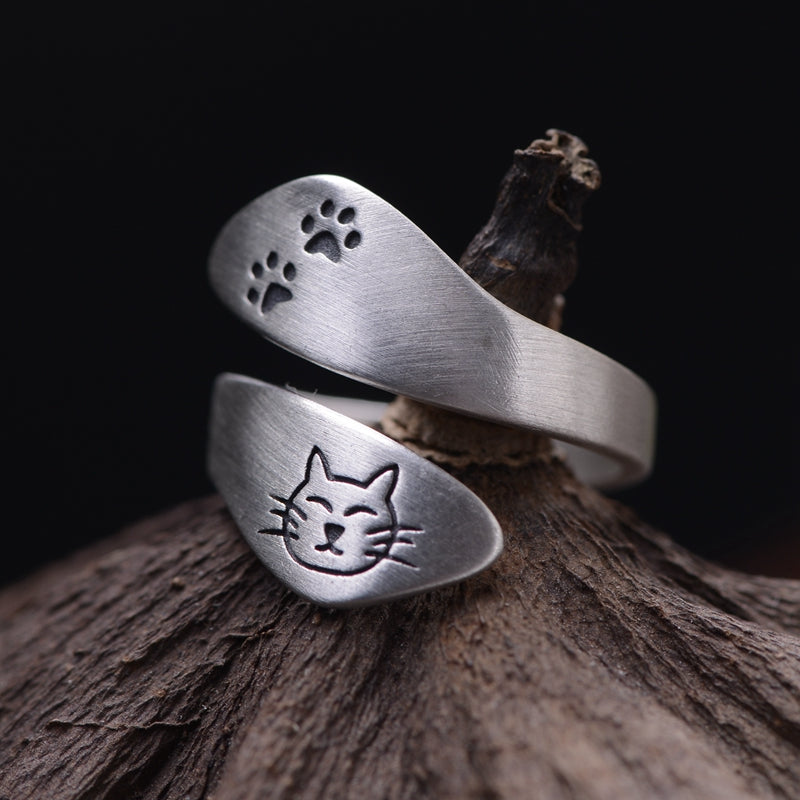Kitten Footprints ring