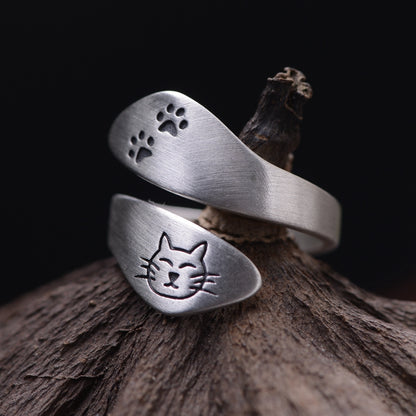 Kitten Footprints ring