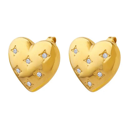 Zircon Hearts Earrings