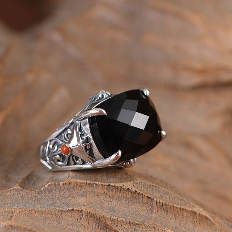Black Agate Ring
