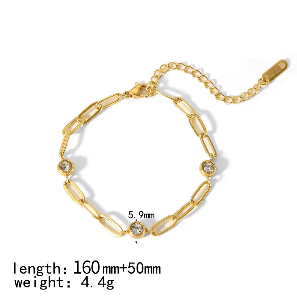 Zircon Dainty Elegant Muliti Charm Bracelet