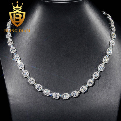925 Sterling Silver Moissanite Cuban Link Chain