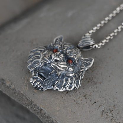 Rock Lion Head Necklace