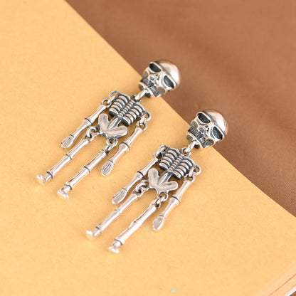 Skull Silver Earrings