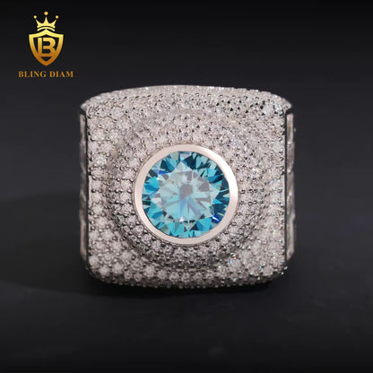 Square moissanite ring