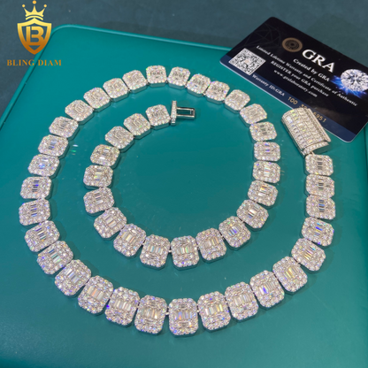 Moissinate 13mm 925 Silver Chain