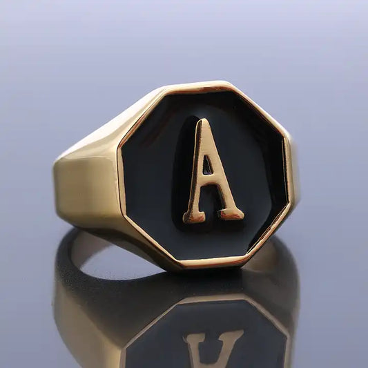 Letter A Signet Ring
