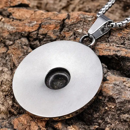 Viking Shield Pendant | Antique Stainless Steel Necklac