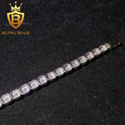 Iced Out Moissanite Cuban Bracelet