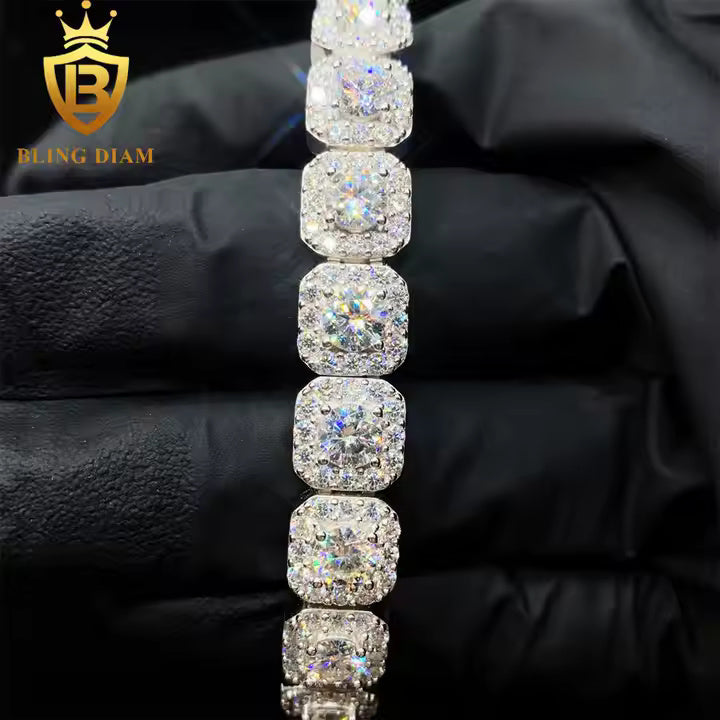 Tennis Bracelet | 10mm VVS Moissanite | 925 Sterling Silver