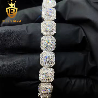 Tennis Bracelet | 10mm VVS Moissanite | 925 Sterling Silver