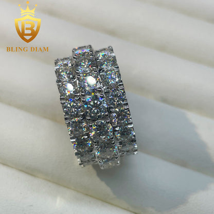 3-row eternity band ring