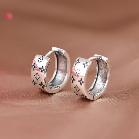 Star Round Earrings